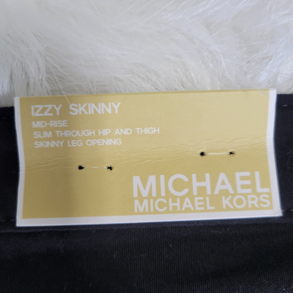 MICHAEL Michael Kors Izzy Skinny Black Jeans 8 NWT Stretch Mid Rise - Picture 9 of 11